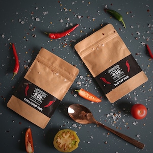 Chilli Spice Rub Gift Set, spice gift pack, chilli spice cooking set, letterbox gift, cooking gift for her, BBQ cooking gift, food gift image 1