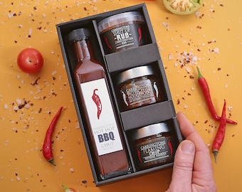 Ultimate BBQ Cooking Hamper, food gift, Gift for him, Chilli Gift, Cooking gift for men, Gift for Dad, Gift for Boyfriend, BBQ Kit