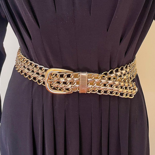Gold Chain Belt Etsy