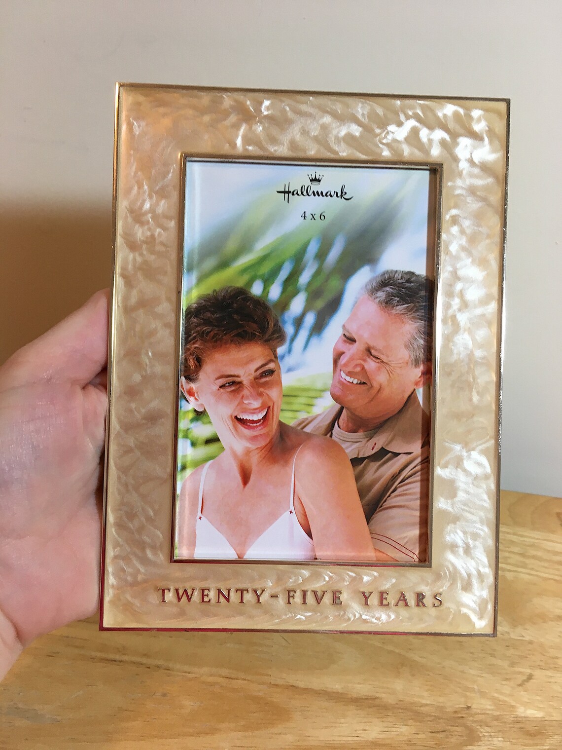 Hallmark 25th Anniversary Photo Frame / Gold Colored Picture Etsy