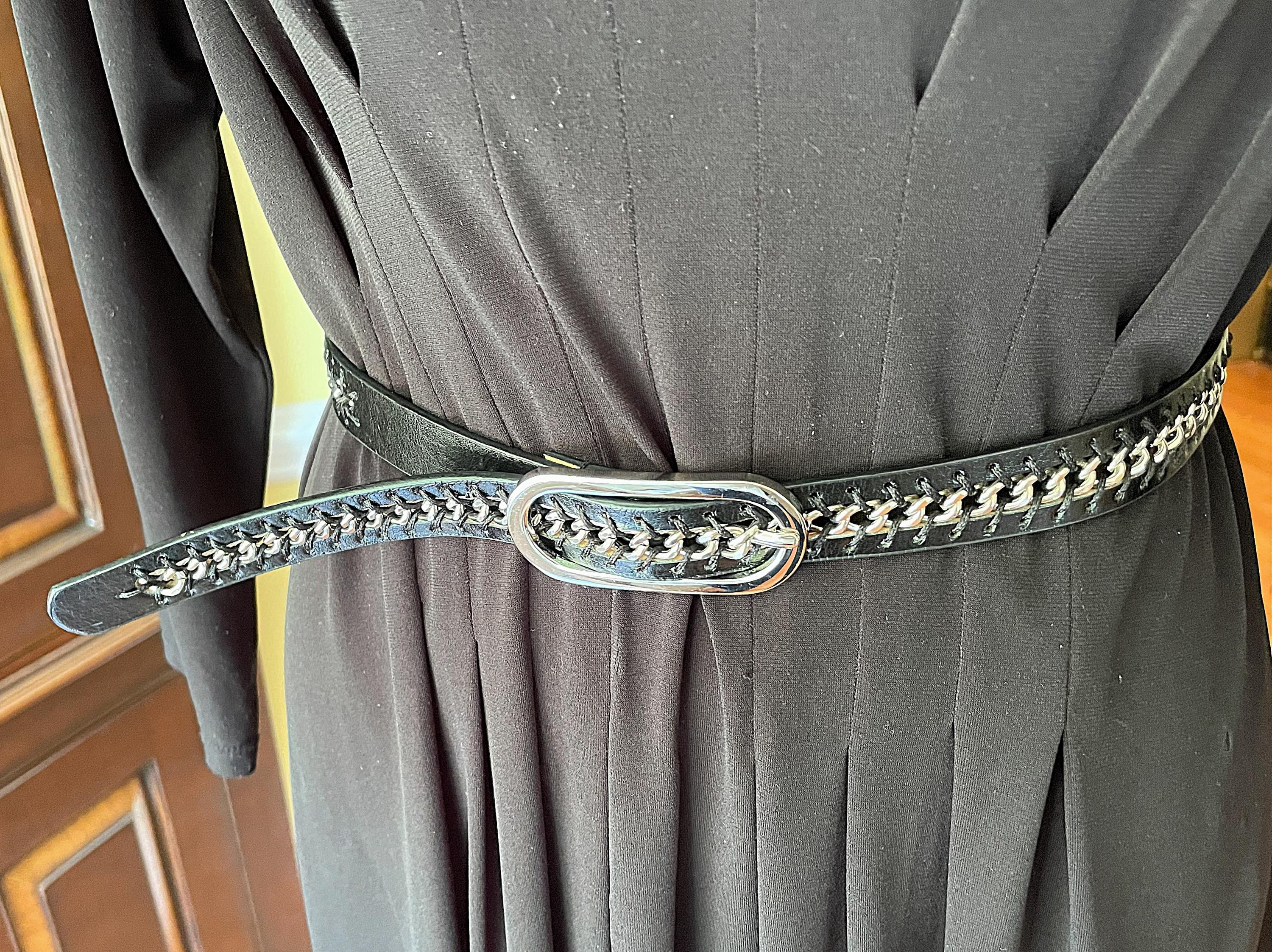 Faux Leather and Chain Belt / Women display picture 1