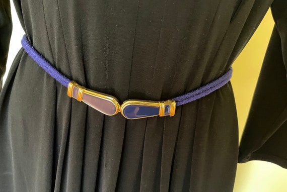 Blue Stretch Belt / Royal Blue Stretch Belt with … - image 3