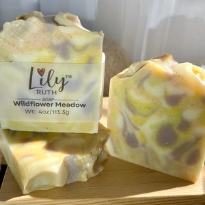 Wildflower Meadow Soap Bar | Lavender, Geranium, Patchouli Essential Oils (4oz)