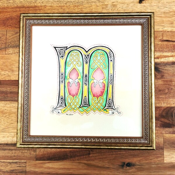 Illuminated Letter M - Etsy