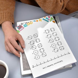 Subtraction with Dice Worksheet