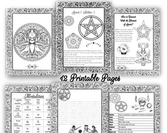 Black Magic Coloring Etsy