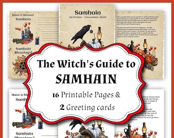 Samhain 2022 Northern Hemisphere Wiccan Book Of Shadows Basic Witchcraft Grimoire Printable Pages