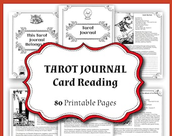 Learn Tarot with this Unique Coloring Book featuring All 78 Rider Waite Cards, Fun and Educational for Adults. Tarot Notebook Printable.