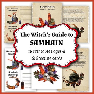 Samhain Southern Hemisphere 2022 Wiccan Sabbat Witchcraft Spirit Pagan Holiday Grimoire printable pages