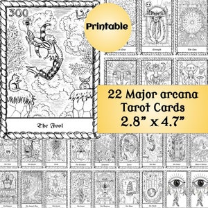 Descubre la magia del Tarot con 22 cartas de Rider Waite para colorear y aprender