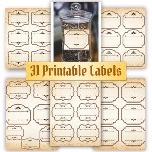 Editable kitchen storage and herb labels