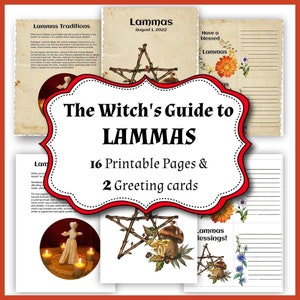 Lammas Grimoire Pages for a Pagan Planner, Celebrate the Harvest Season in Style