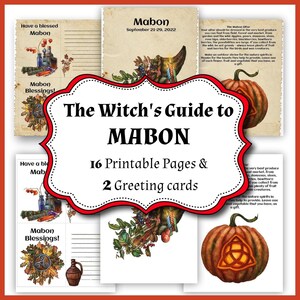 Mabon 2022 Autumn Equinox, Wiccan Weel of the Year, Book of Shadows, Digital Grimoire Pages Printables Northern Hemisphere