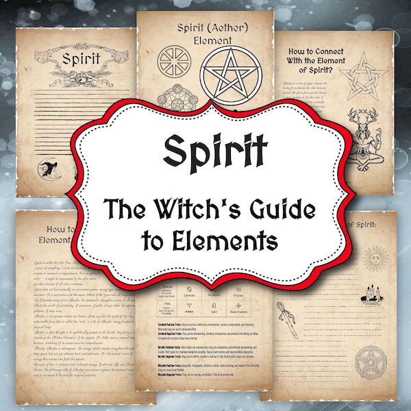 Spirit Element - Basics of Witchcraft, Pagan Wicca Correspondences, , 12 BOS Pages