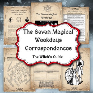 Your Magical Weekdays Planner: Book of Shadows for Beginner Witches, 54 Pages
