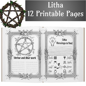 Litha Summer Solstice, Wiccan Sabbat Coloring Pages, Wheel of the Year Guide, Book of Shadows & Grimoire image 5