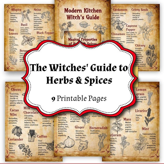 Herbs and Spices Magickal Uses DIGITAL DOWNLOAD Witch Witchcraft