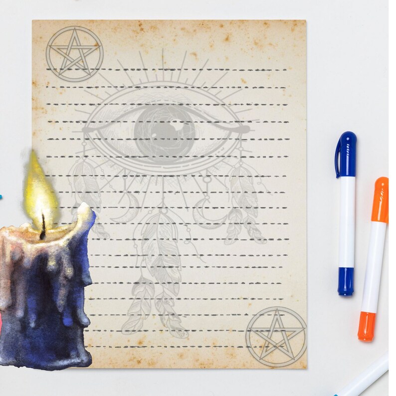 Wiccan Blank Ornate Pages Dreamcatcher 6 Witchcraft Printable - Etsy
