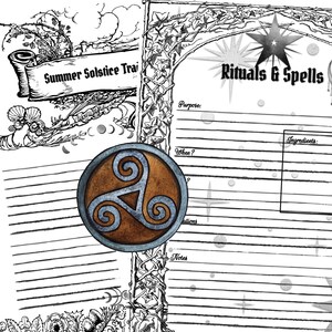 Litha Summer Solstice, Wiccan Sabbat Coloring Pages, Wheel of the Year Guide, Book of Shadows & Grimoire image 7