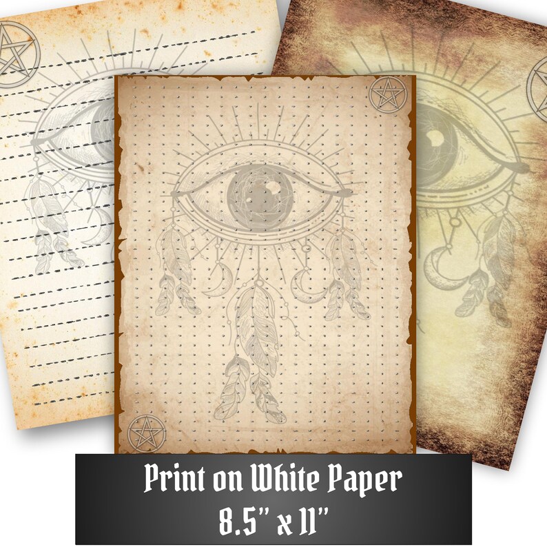 Wiccan Blank Ornate Pages Dreamcatcher 6 Witchcraft Printable - Etsy