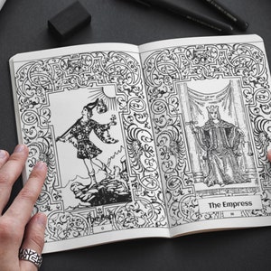 Tarot Divination Art Coloring Book, All 78 Rider Waite Cards, Unique Adult Pages Minor Major Arcana image 9