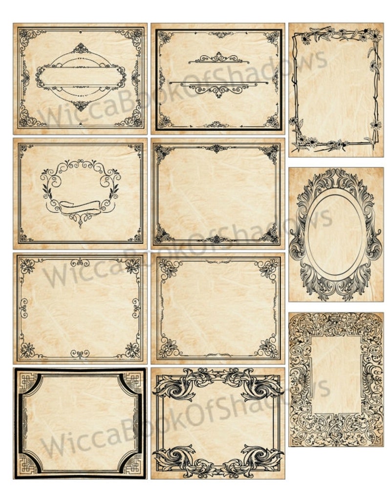 45 Wicca Vintage Apothecary Labels Kitchen Witch Printable | Etsy