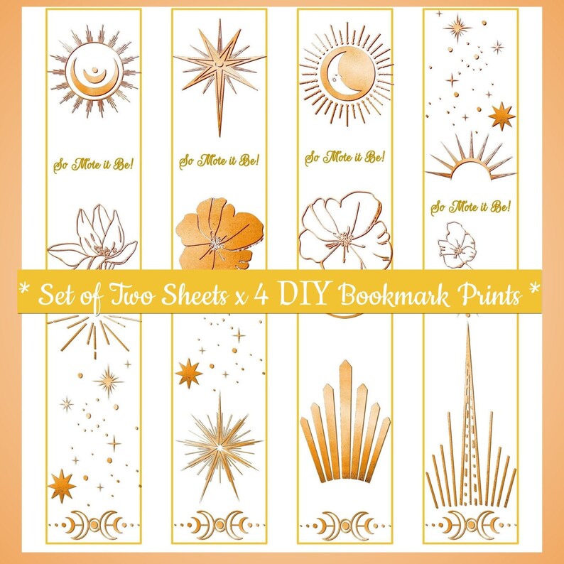 bookmarks printable wiccan blessings pagan symbols magic