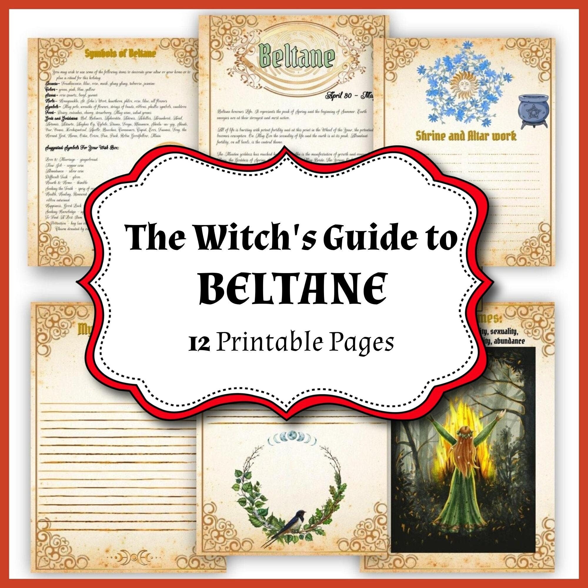 Beltane Sabbat Blessings Wiccan Traditions Pagan Magic - Etsy Australia