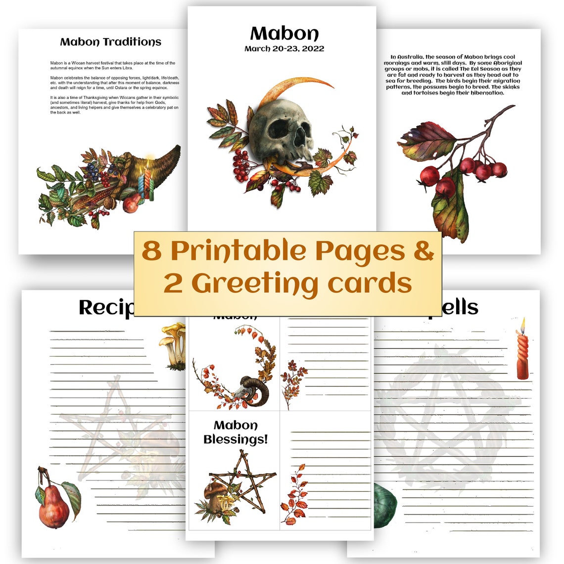 Mabon 2022 Southern Hemisphere Autumn Equinox Wiccan Weel of Etsy