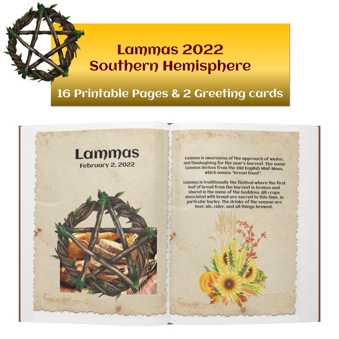 Lammas 2022 Southern Hemisphere Wheel of the Year Witch Etsy