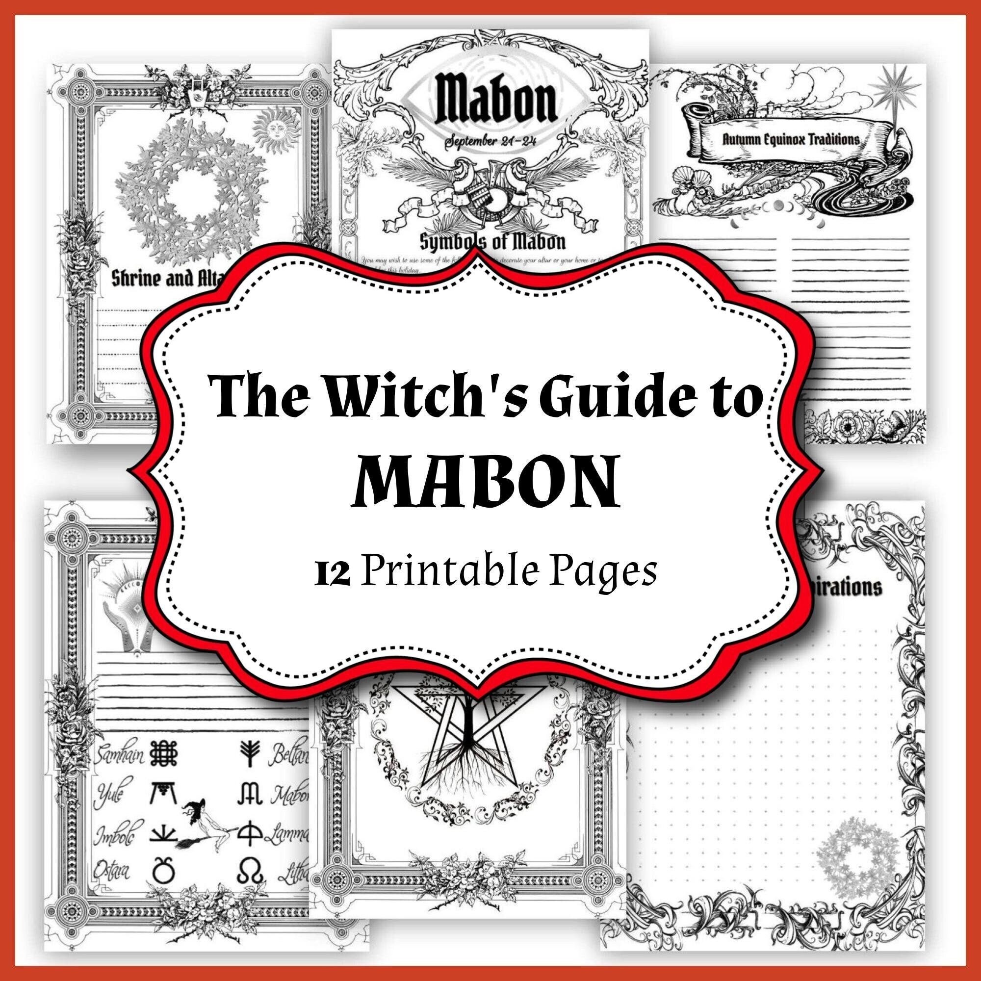 Mabon Autum Equinox Wiccan Sabbat Basic Witchcraft Coloring - Etsy
