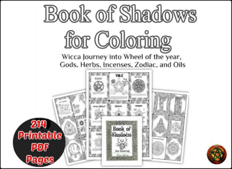 Coloring Guide of Shadow Printable 214 web pages Wiccan e book, Wheel of the 12 months print image regarding Printable Wiccan Coloring Pages identified as Coloring Ebook of Shadow Printable 214 web pages Wiccan e-book, Wheel of the yr print