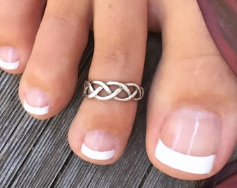 Toe Ring for Woman Sterling Silver | Celtic Open Weave | Celtic Ring