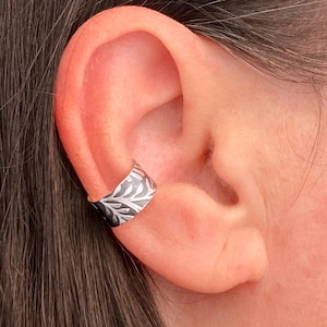 Filigree Sterling Silver Ear Cuff | Silver Floral Ear Wrap | Cartilage Non Pierce Ear Cuff | Ear Cuff No Piercing