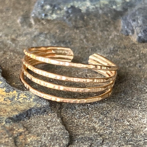 Gold Toe Ring Set. Toe Ring Minimalist Jewelry Polished Rose Etsy