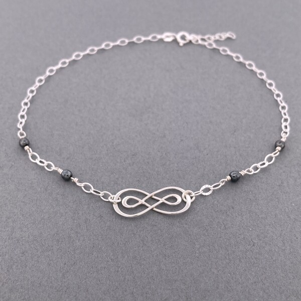 Celtic Infinity Sterling Silver Anklet | Silver Ankle Bracelet | Charm Anklet