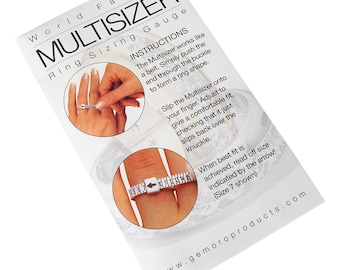 Multisizer Finger Ring or Toe Ring Sizing Gauge