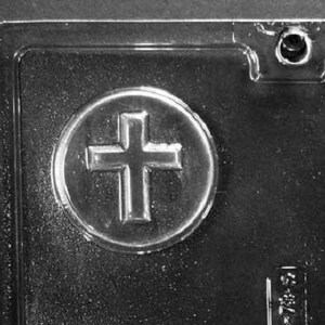 R073 Cross Dipped  Cookie Chocolate Candy or Soap Mold