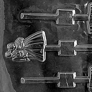 W024 Bride & Groom Lollipop Sucker Chocolate Candy Soap Mold