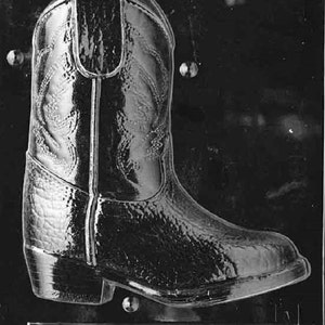 K075A & B  3D Cowboy Boot Chocolate Candy Soap Mold