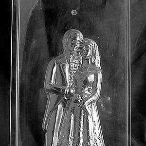 W301A & B  2Pc 3D 10&quot; Bride and Groom Wedding Bridal Shower Chocolate Candy Soap Mold