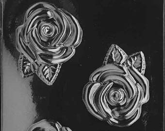 Rose Shaped Lollipop & Chocolate Candy Mold - Plastic Mold #209 For Valentine's Day
