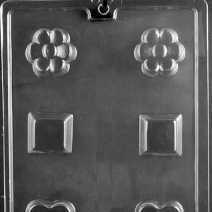 AO151 Blumen Herz Würfel Pralinen oder Seifenform