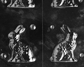 E065 3D Small Sitting Easter Bunnies Bunny Chocolate Candy Mold