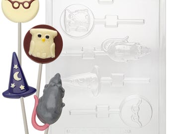 K114 Wizard Lollipop Chocolate Candy Mold