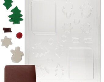 C438 Christmas Scene Mold Chocolate Candy  Mold