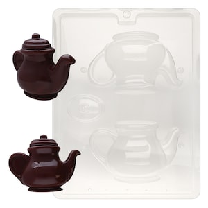 D077  3D Tea Pot Chocolate Candy or Soap Mold