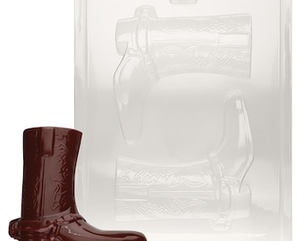 K081 Boots for Specialty Box Western Chocolate Candy, Plaster or Soap Mold