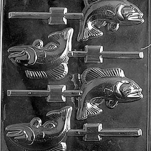 N009 Fish Lollipop Sucker Chocolate Candy Soap Mold