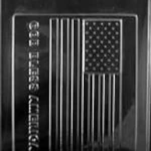 P024 God Bless America Flag Chocolate Candy Soap Mold